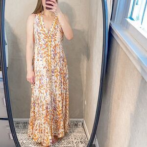 Poupette St Barth Nana Tiered Sleeveless Maxi Dress